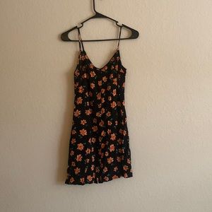 H&M Divided - Size 8 - Black and Orange Flowered Dress